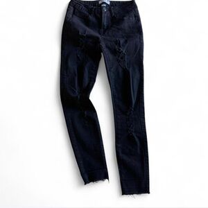 Judy Blue Black Distressed Women’s Skinny Jeans JB-8548